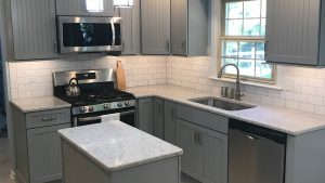Modern kitchen with timeless neutral color scheme