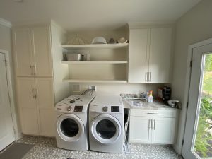 Picture of a laundry area in a luxury bathroom